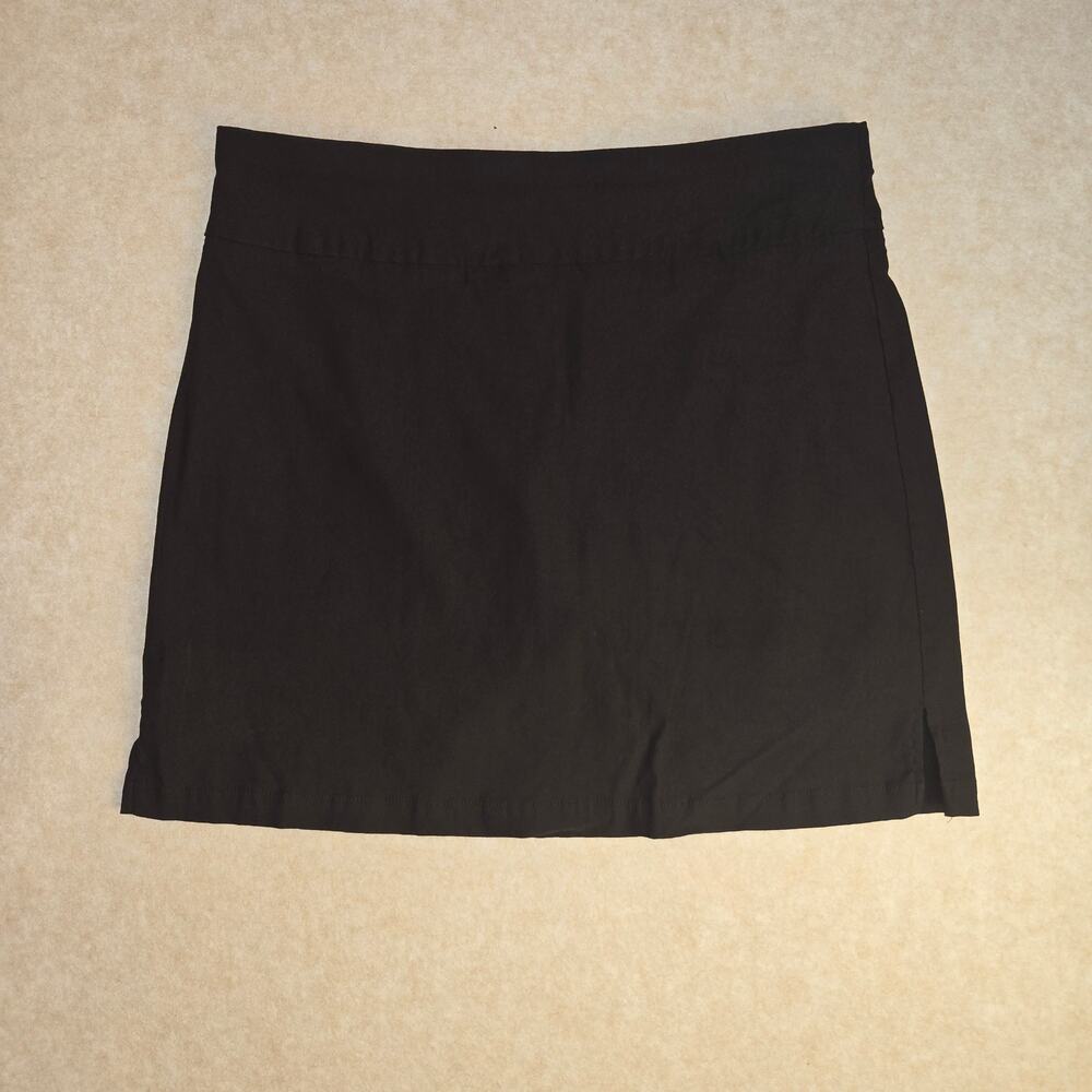 Rafaella Women's Black Pull On Skort Size Large Stretch Casual Golf Tennis Skirt
